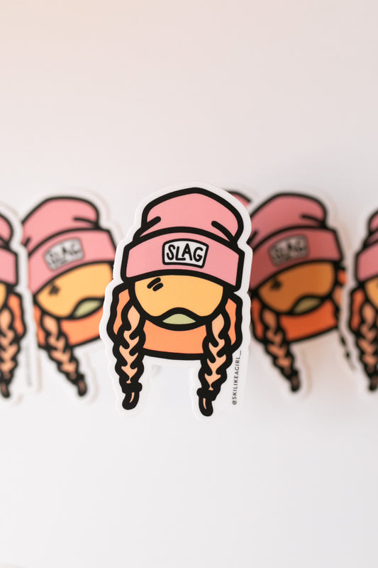 Sendy Sticker – Pink Beanie