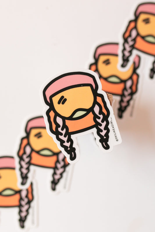 Sendy Sticker – Pink Helmet