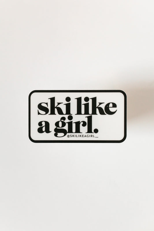Ski Like a Girl Patch Sticker