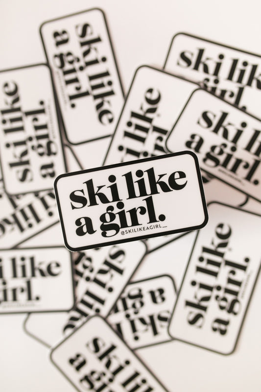 Ski Like a Girl Patch Sticker