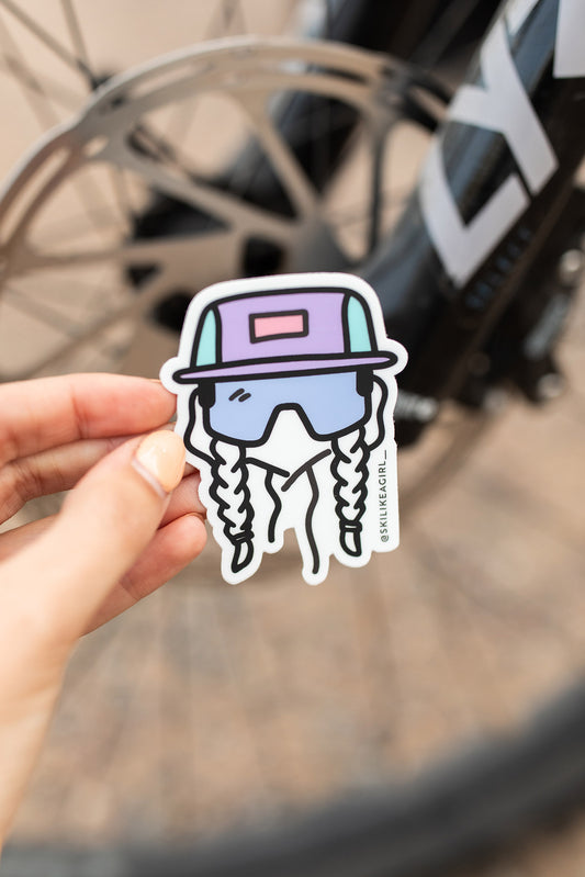 Bike Like a Girl Sticker – Purple