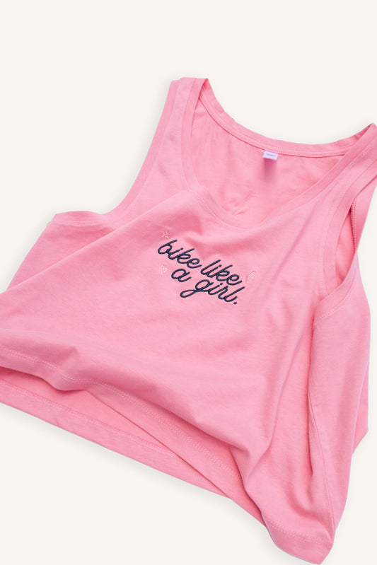 Bike Like a Girly Crop Tank