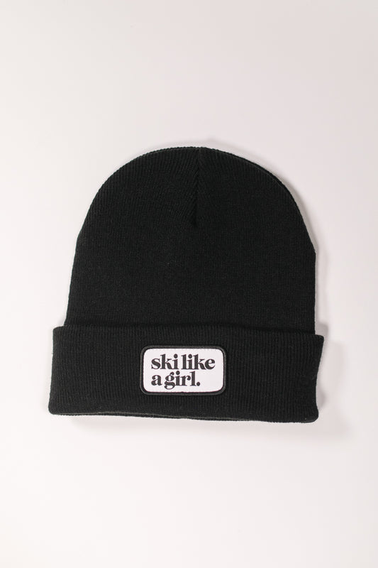 Black Beanie with Patch