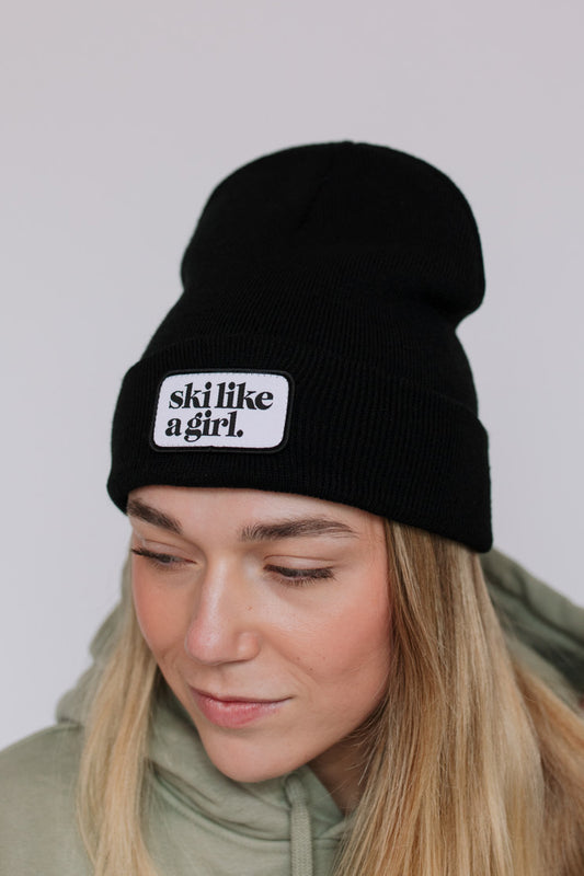Black Beanie with Patch
