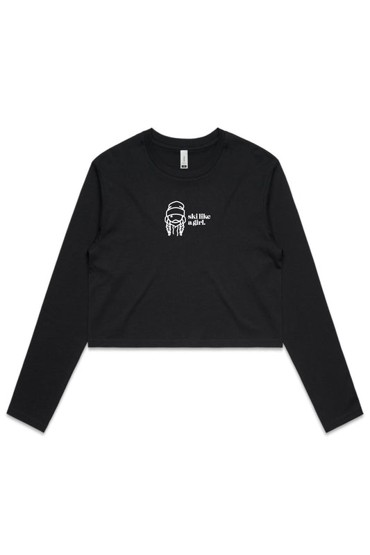 Ski Like a Girl Longsleeve Crop