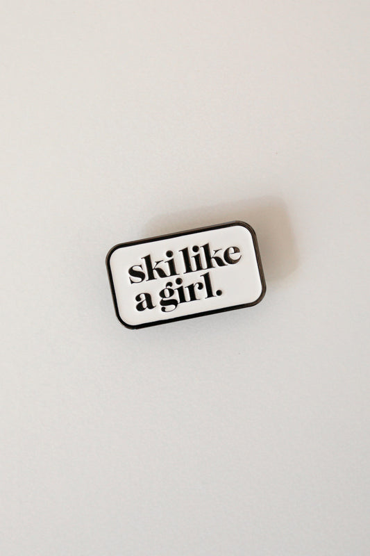 Ski Like a Girl Patch Pin