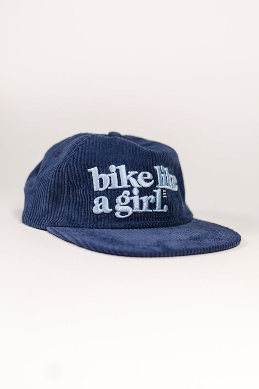 Bike Like a Girl Corduroy 5 Panel - Navy