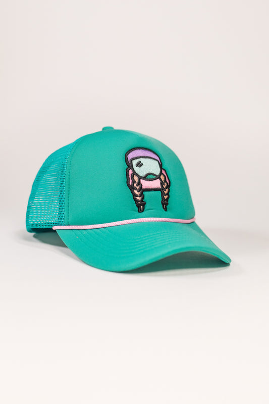 Sendy Trucker Hat – Teal