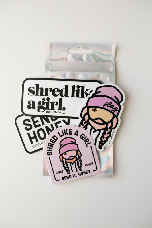 Shred Sticker 4 Pack - Lilac