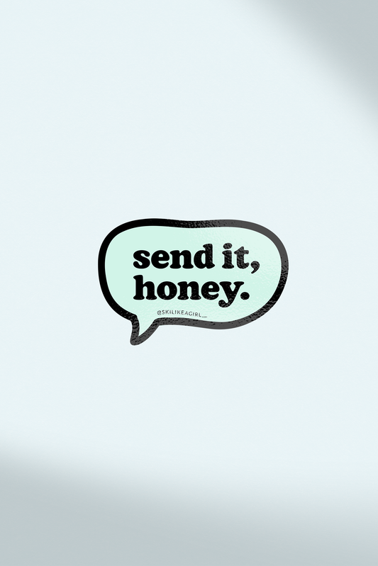 Send it, Honey Bubble Sticker – Blue