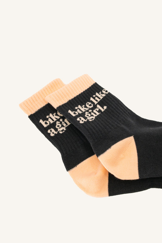 Bike Like a Girl Socks – Black