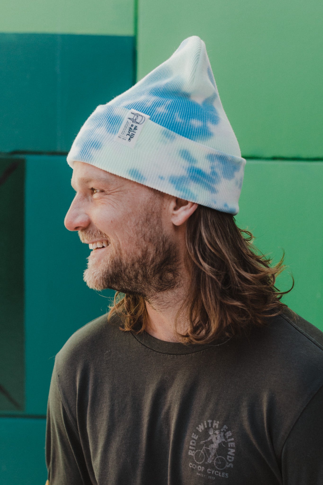 Earth Tie-Dye Beanie with Tag