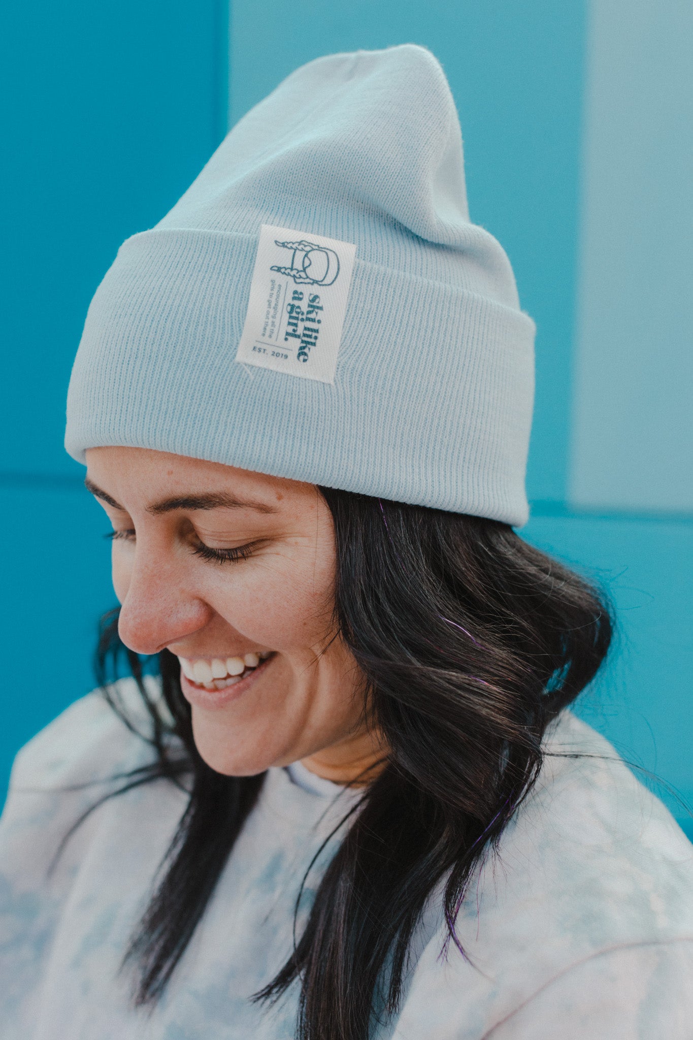 Sky Beanie with Tag
