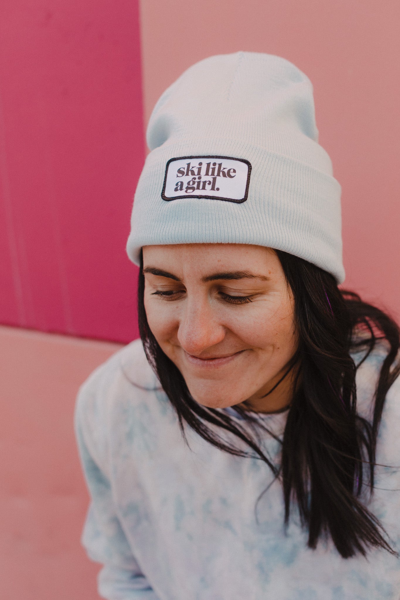 Sky Beanie with Patch