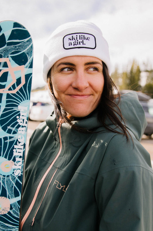 White Patch Beanie
