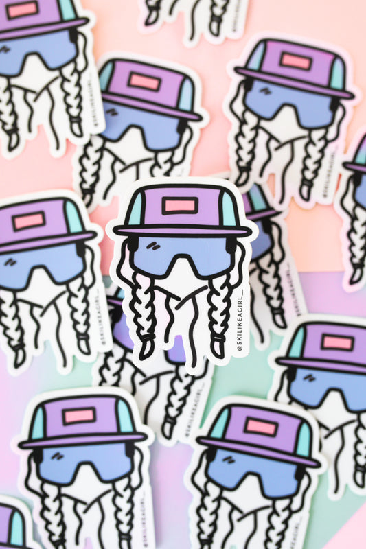 Bike Like a Girl Sticker – Purple