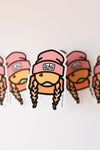 Sendy Sticker – Pink Beanie