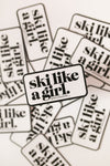 Ski Like a Girl Patch Sticker