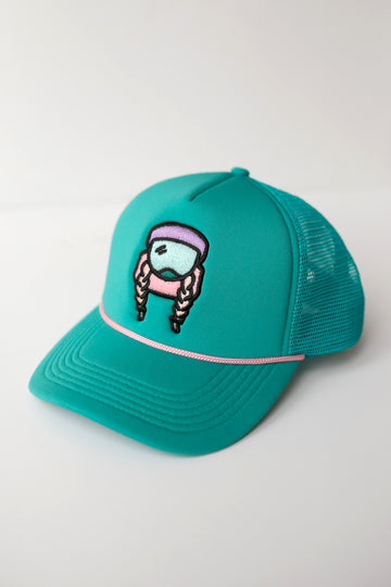 Sendy Trucker Hat – Teal