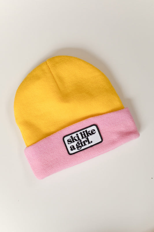 Lemonade Beanie with Patch