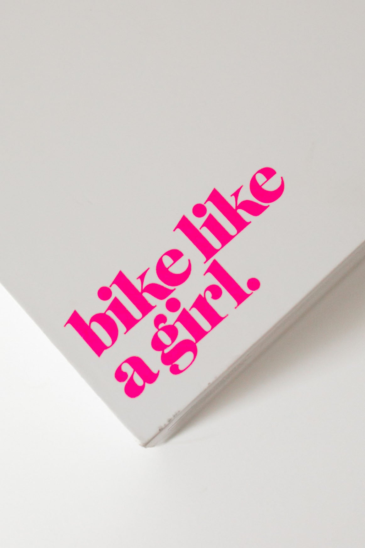 Bike Like a Girl Transfer Sticker – Neon Pink