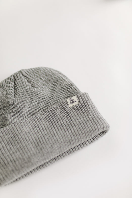 Knit Tag Beanie – Heather