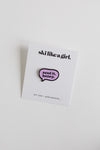 Send it, Honey Bubble Enamel Pin – Purple