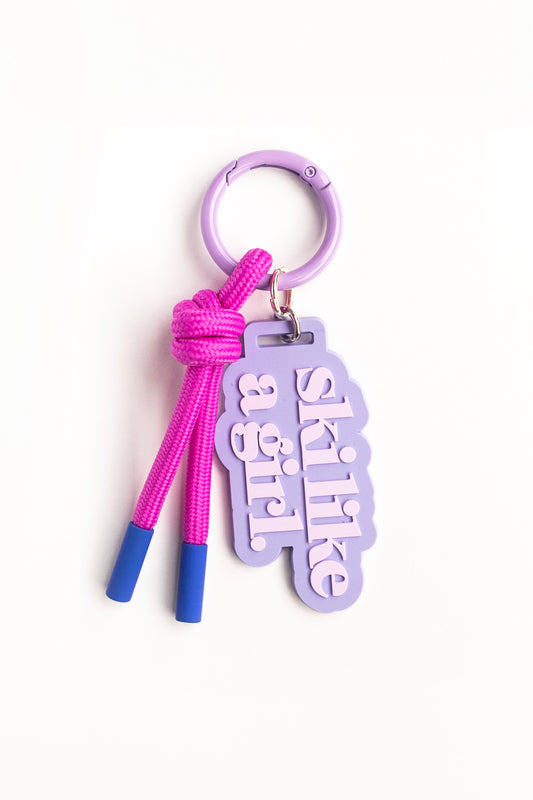 Ski Berry Bag Charm | Rope Keychain & Backpack Clip