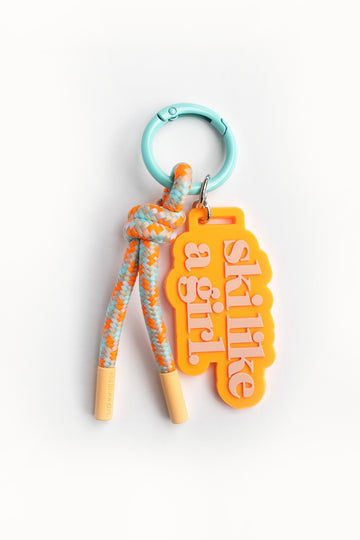Vitamin Ski Bag Charm | Rope Keychain & Backpack Clip