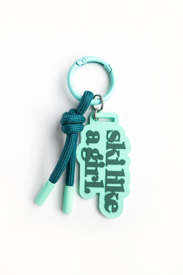 Ski Glacier Bag Charm | Rope Keychain & Backpack Clip