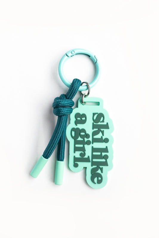 Ski Glacier Bag Charm | Rope Keychain & Backpack Clip