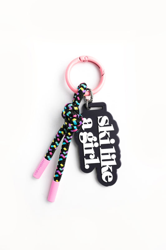 Ski Colorpop Bag Charm | Rope Keychain & Backpack Clip