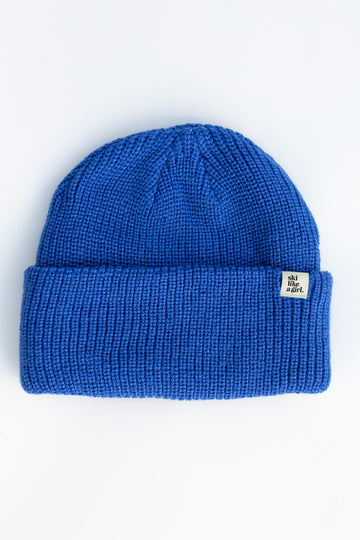Knit Tag Beanie – Cobalt