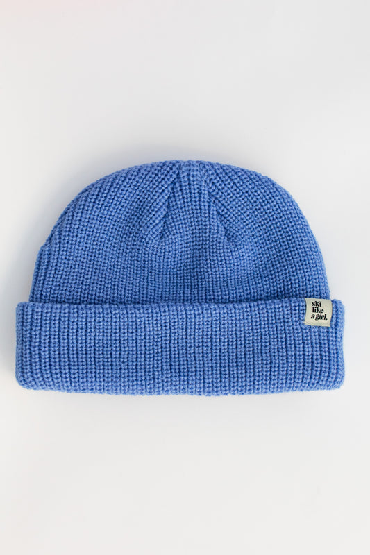 Knit Fisherman Tag Beanie – Perwinkle