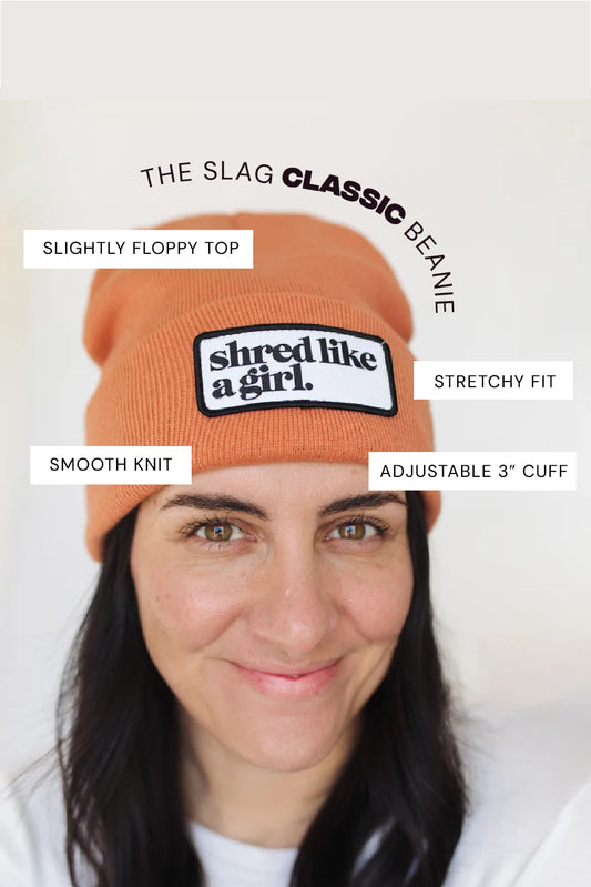 Shred Like a Girl Classic Patch Beanie - Camel