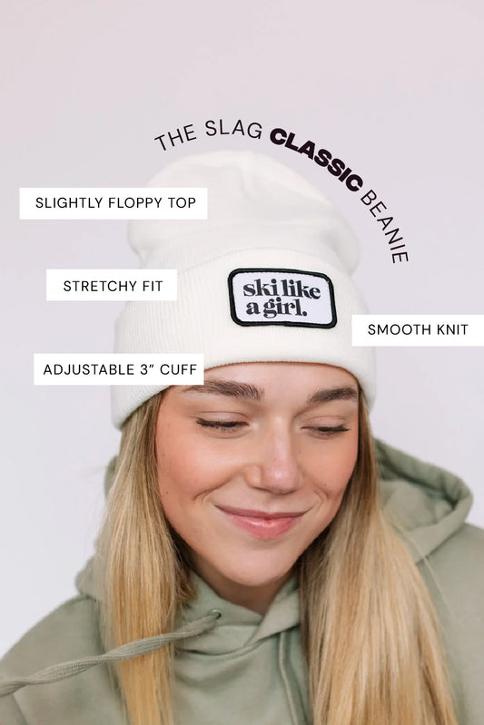 White Patch Beanie