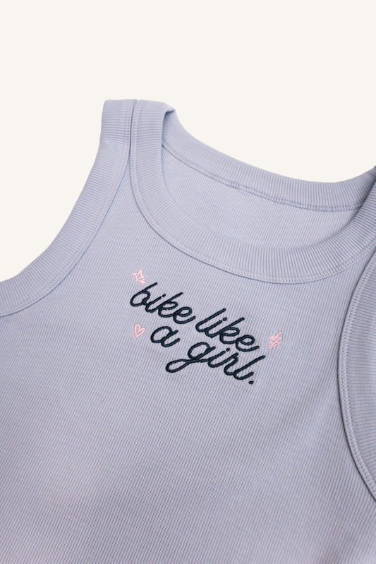Bike Like a Girly Ribbed Tank