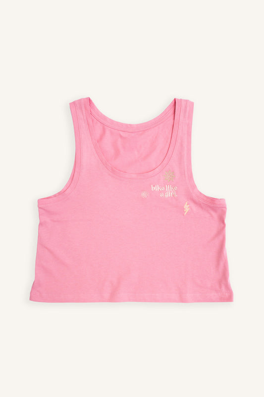 Bike Like a Girl Vibes Crop Tank