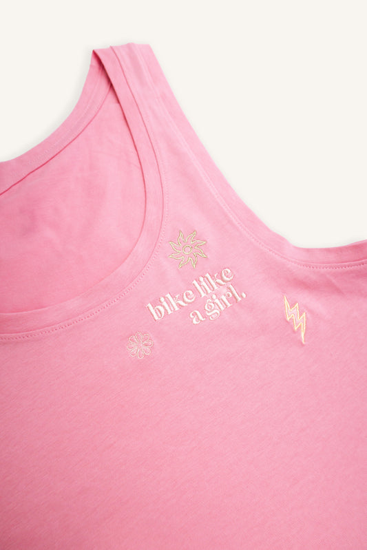 Bike Like a Girl Vibes Crop Tank