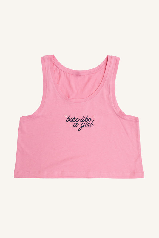 Bike Like a Girly Crop Tank
