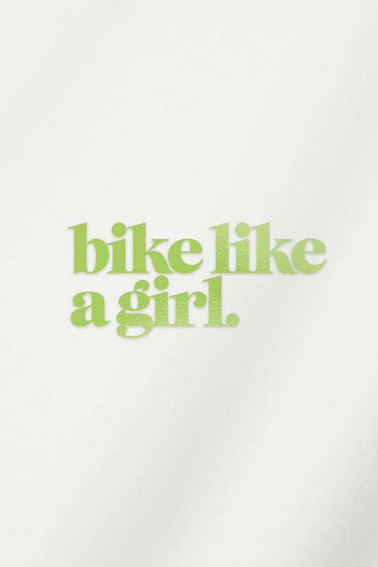 Bike Like a Girl Transfer Sticker - Green