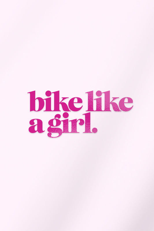 Bike Like a Girl Transfer Sticker - Magenta