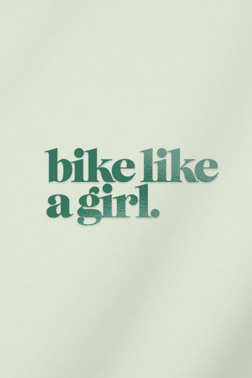 Bike Like a Girl Transfer Sticker - Pine