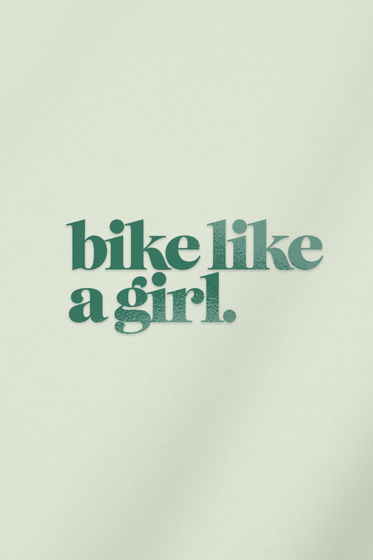Bike Like a Girl Transfer Sticker - Pine