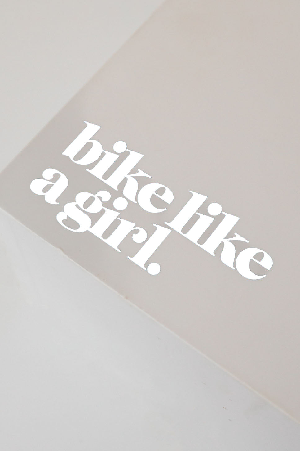 Bike Like a Girl Transfer Sticker – Matte White