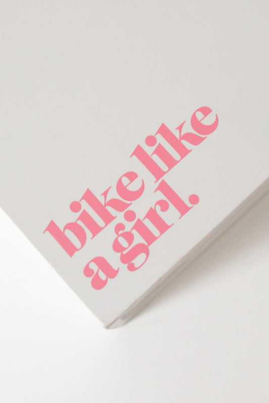 Bike Like a Girl Transfer Sticker – Pink