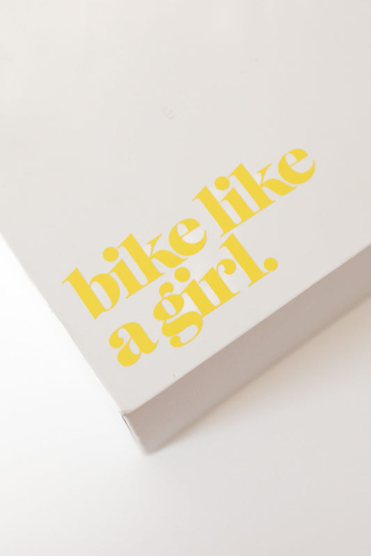 Bike Like a Girl Transfer Sticker – Yellow