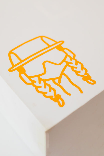 Sendy Biker Transfer Sticker – Orange