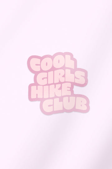 Cool Girls Hike Club Sticker - Pink