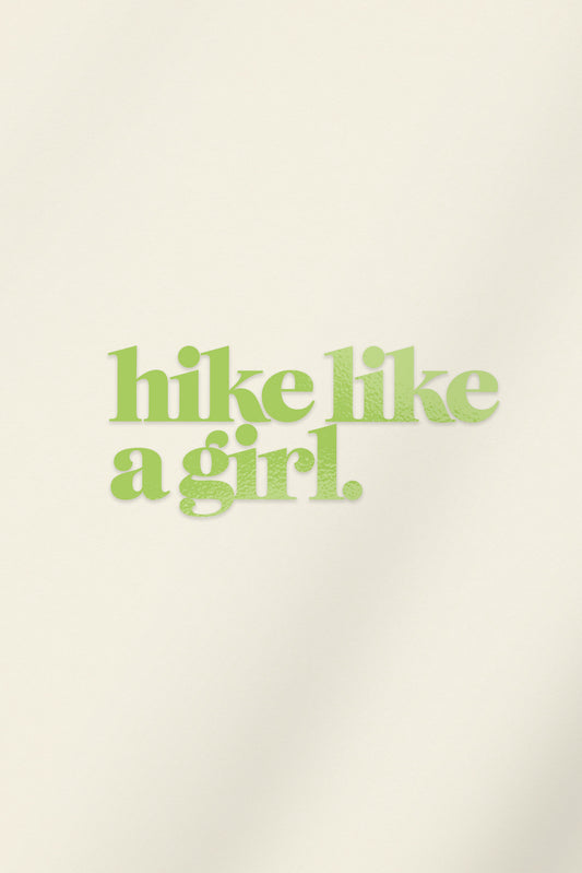 Hike Like a Girl Transfer Sticker - Green